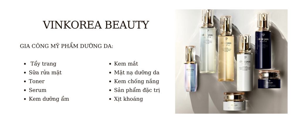 sản xuất các loại mỹ phẩm dưỡng da tại hàn quốc