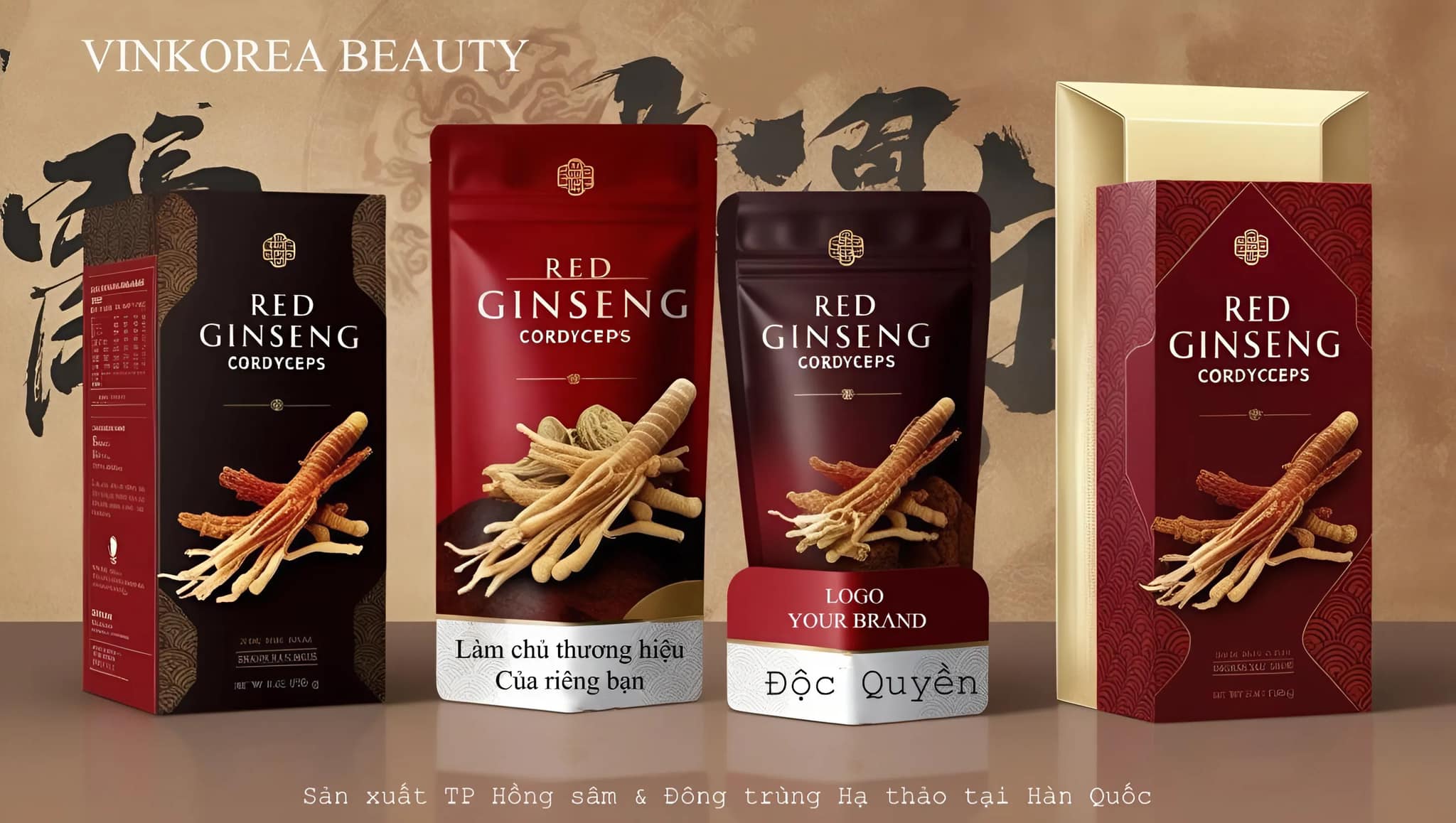 sản xuất hồng sâm và đông trùng hạ thảo Hàn Quốc